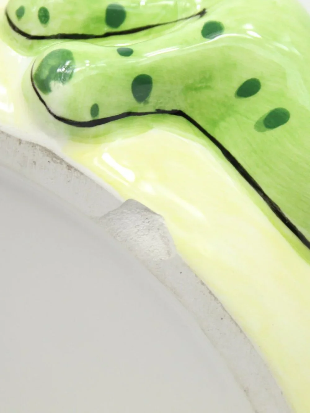 Fitz & Floyd Spell Bound Wizard Frog Glazed Ceramic Cookie Jar Whimsical As-Is